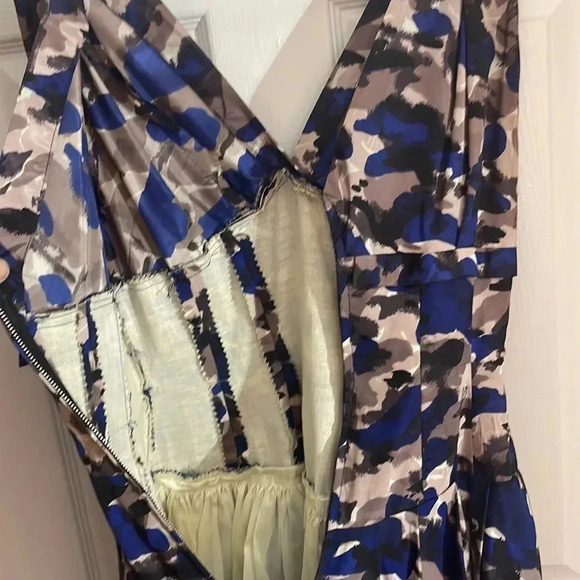 Custom Vintage blue and Lilac Cocktail Party Dress - Picture 7 of 8